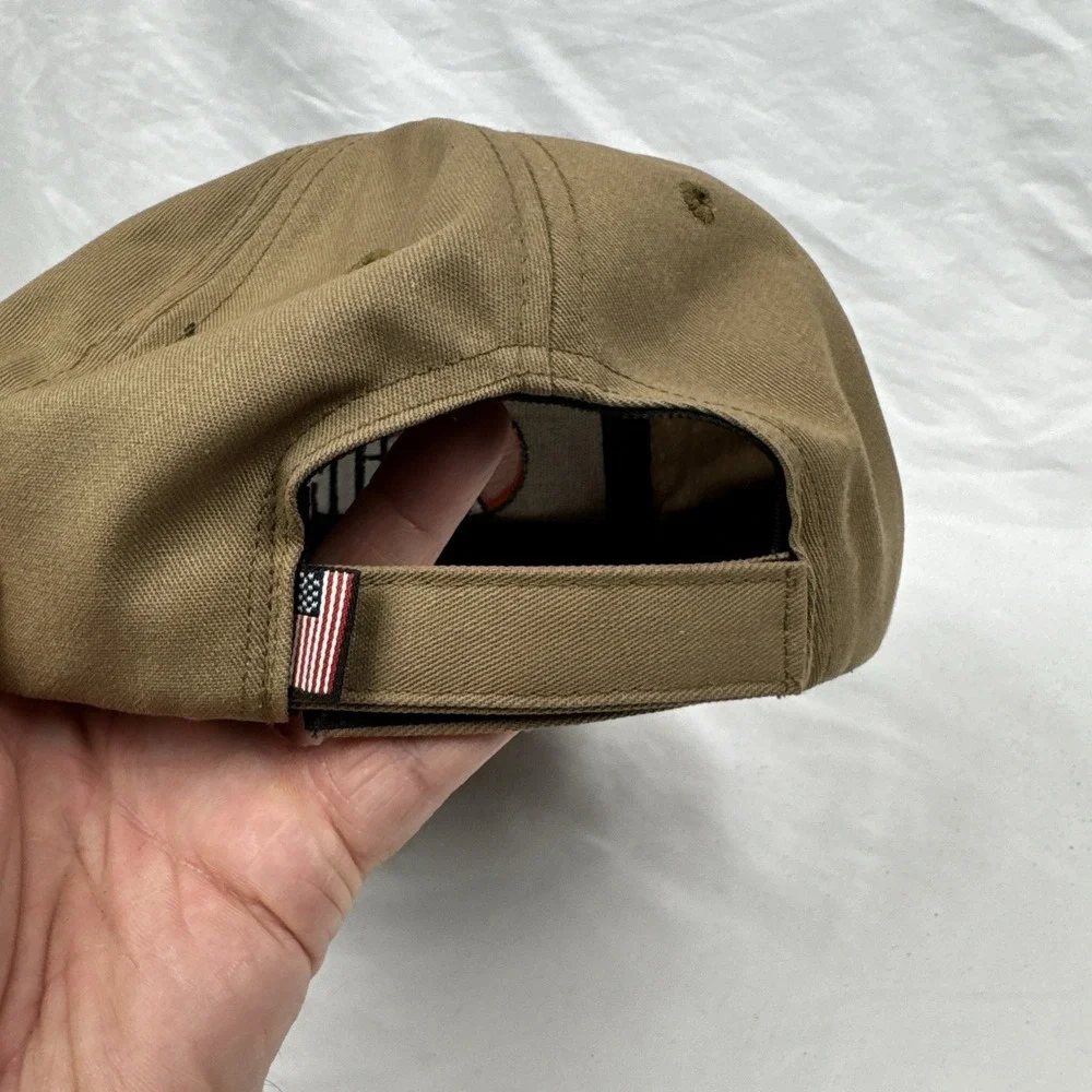 Henry Repeating Arms Rifle Co Made In USA Hat Cap Tan Beige Adjustable Strap